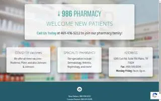 986 Specialty Pharmacy website