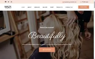 MaZa Salon & Spa website