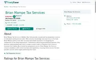 Brian Mampe Tax Services of Buffalo website