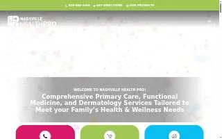 Nashville Health Pro website