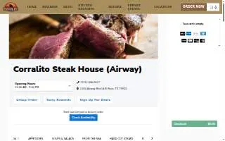 Corralito Steak House Lubbock website