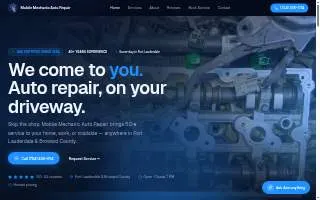 Mobile Mechanic & Auto Repair website