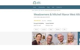 Meadowmere & Mitchell Manor West Allis website