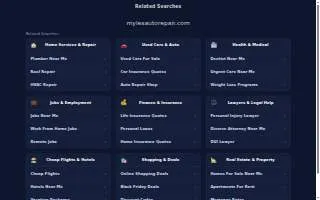 Myles Auto Repair website