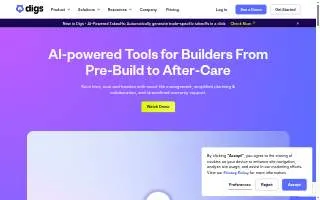 Digs website
