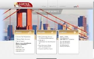 Cortes Tax Service website
