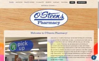 O'steens Pharmacy website