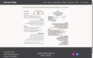 Mud Hen Water website