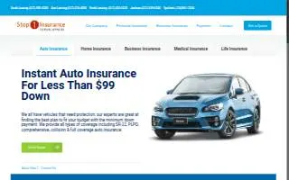 Stop 1 Insurance Agency LLC website