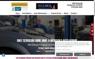 Wizards Auto Repair website