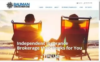 Bauman Financial website
