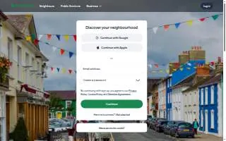 NextDoor website