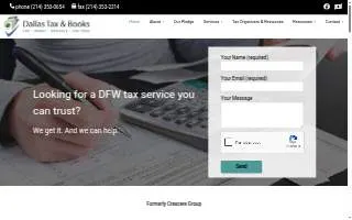 Dallas Tax and Books website