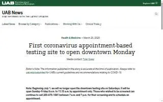 Uab Hospital of Birmingham website