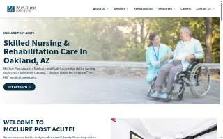 McClure Post Acute website