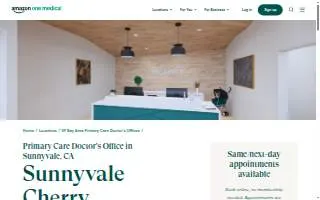 One Medical Primary Care Clinic - Sunnyvale Cherry Orchard website