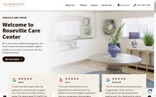 Roseville Care Center website