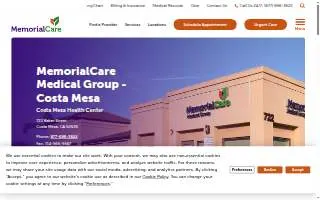 MemorialCare Medical Group - Costa Mesa website