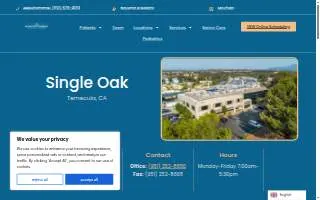 Rancho Family Medical Group- Single Oak, Temecula website