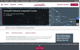 UCHealth Parkview Outpatient Center website