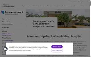 Encompass Health Rehabilitation Hospital of Sunrise website