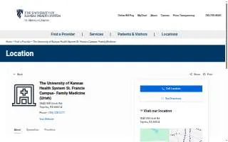 The University of Kansas Health System St. Francis Campus- Family Medicine website