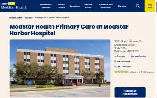 MedStar Health: Primary Care at MedStar Harbor Hospital website