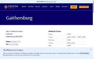 Excelsia Injury Care Gaithersburg website