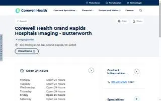 Corewell Health Grand Rapids Hospitals Interventional Radiology - Butterworth website