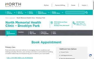 North Memorial Health Clinic - Brooklyn Park website