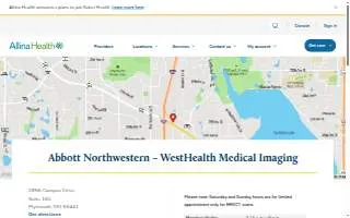 Abbott Northwestern – WestHealth Medical Imaging website