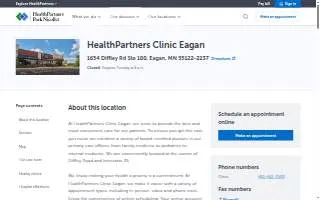 HealthPartners Clinic Eagan website