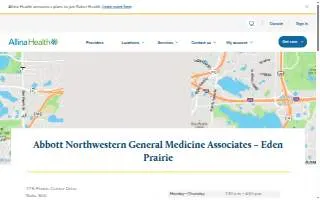 Abbott Northwestern General Medicine Associates - Eden Prairie website