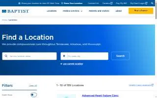 Baptist Anderson Family Medical Center- Meridian website