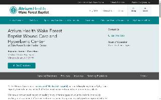 Atrium Health Wake Forest Baptist Wound Care and Hyperbaric Center