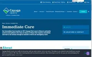 Cayuga Immediate Care website