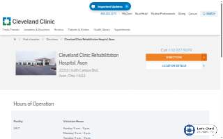 Cleveland Clinic Rehabilitation Hospital, Avon