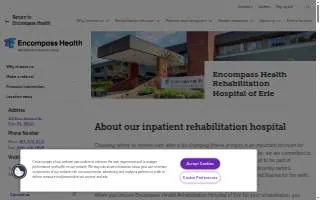 Encompass Health Rehabilitation Hospital of Erie website