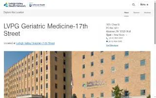 LVPG Geriatric Medicine-17th Street website