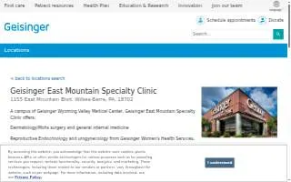 Geisinger East Mountain Specialty Clinic website