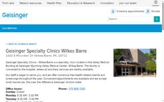 Geisinger Specialty Clinics Wilkes Barre