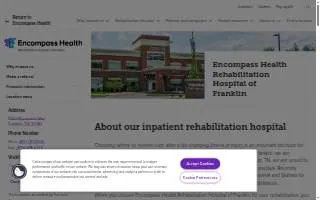 Encompass Health Rehabilitation Hospital of Franklin website