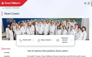 Texas Children's Heart Center website