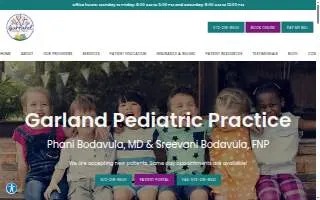 Garland Pediatric Practice website