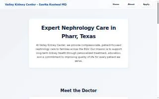 Valley Kidney Center website