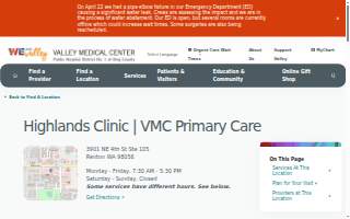 Highlands Clinic - Primary Care - Valley Medical Center