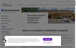 Encompass Health Rehabilitation Hospital of Huntington website