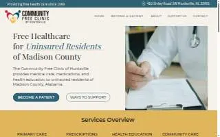 Community Free Clinic of Huntsville website