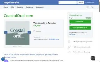 Coastal Oral & Maxillofacial website