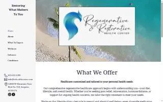 Regenerative & Restorative Health Center website